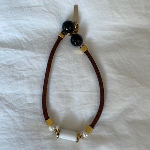 Lizzie Fortunato necklace with leather